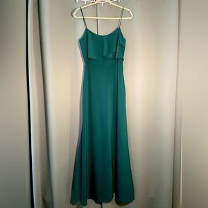 Jenny Yoo Collection. Size 10, emerald green bridesmaid dress.